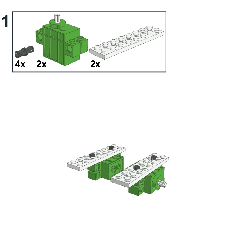 Animación de la guía de construcción del coche teledirigido, paso a paso.