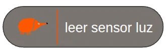 Bloque de EchidnaML «leer sensor luz».