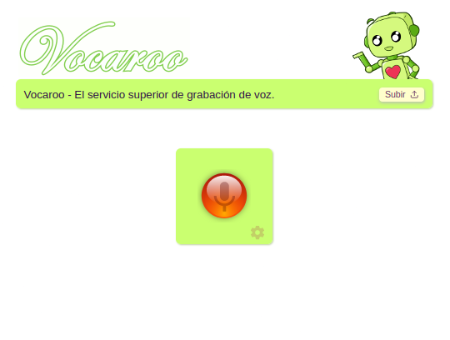 Captura de pantalla de Vocaroo